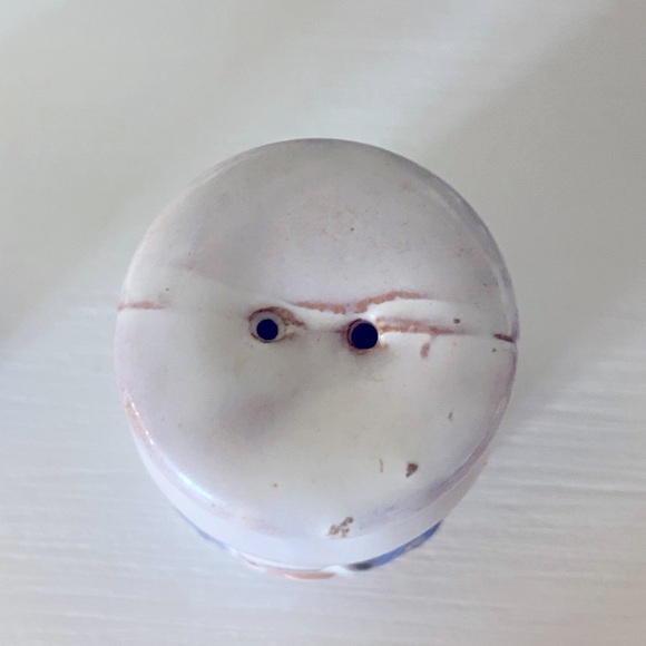 Vintage Blue Swan Salt & Pepper Shaker Pottery w/ Milk Glaze 2 3/4" Tall - Picture 5 of 7